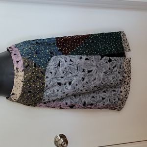 GEISHA DESIGNS VICTOIRE ABSTRACT NIGHT SKY PENCIL SKIRT